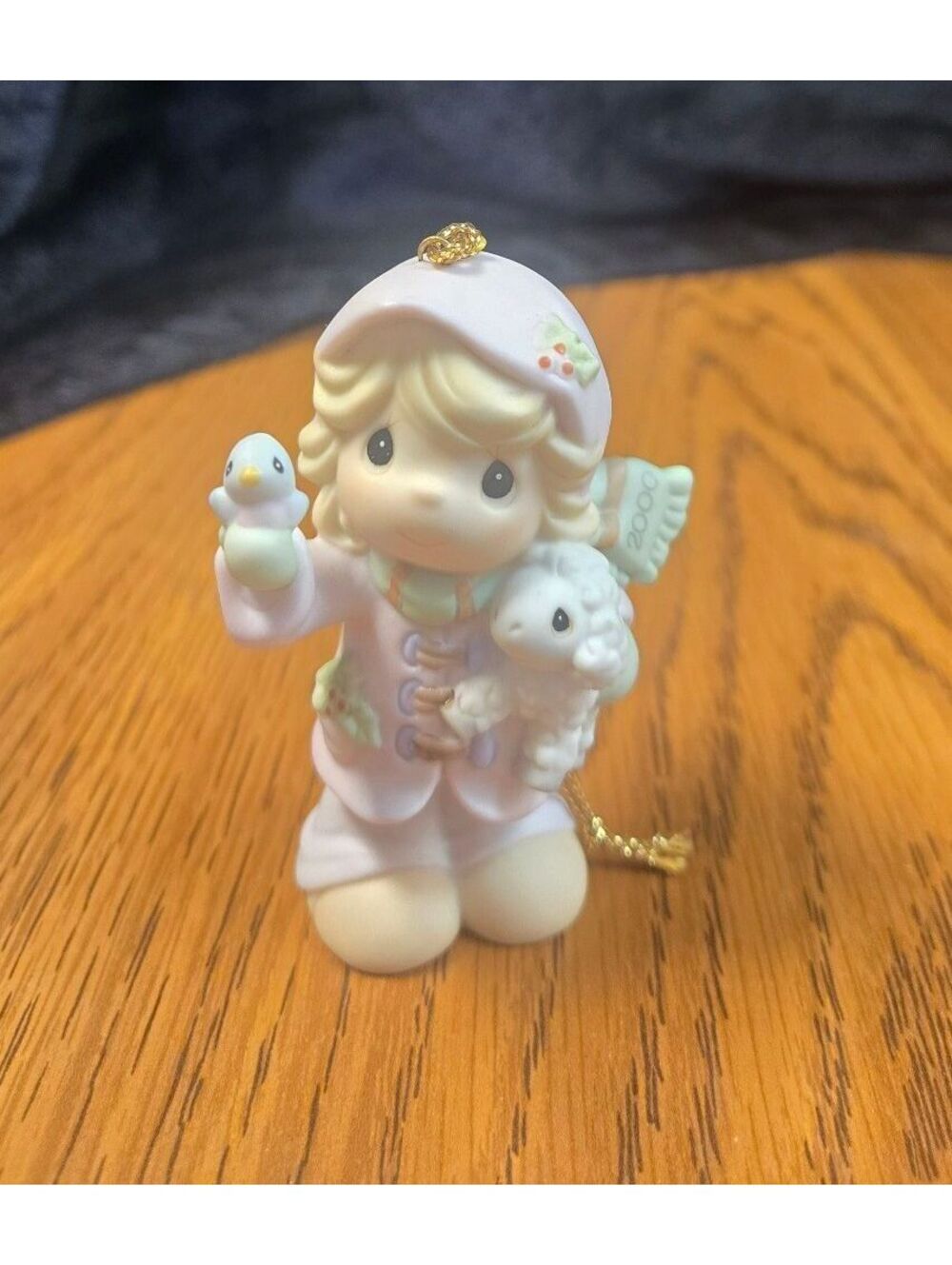 Precious Moments 2000 Porcelain Figurine with Lamb and Bird 3-Inch